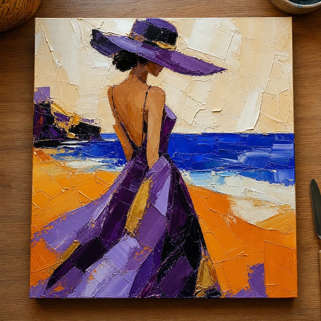 Palette knife painting example