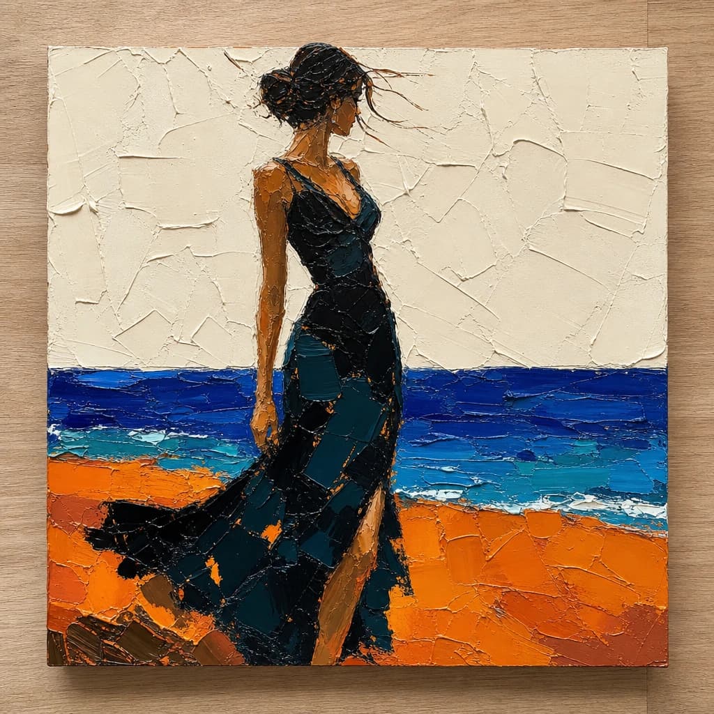 Palette knife painting example 1