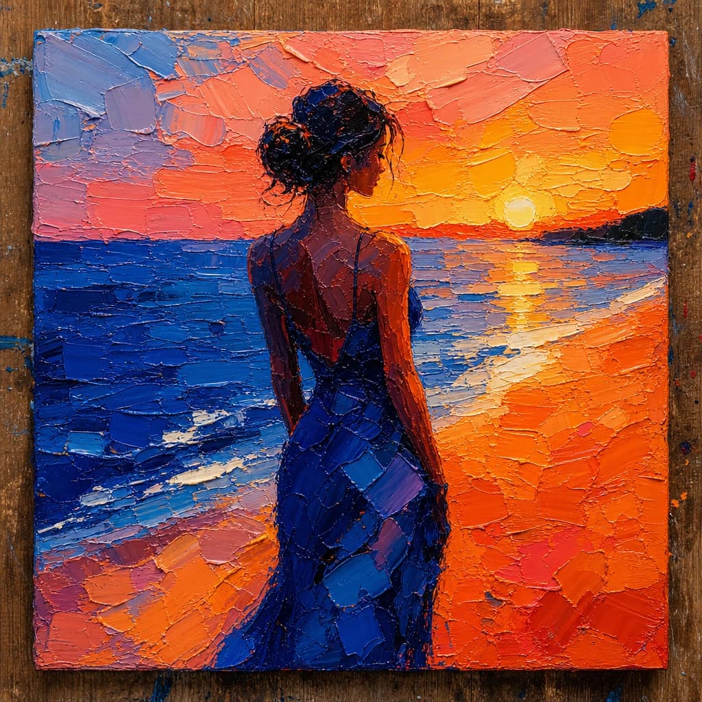 Palette knife painting example 3