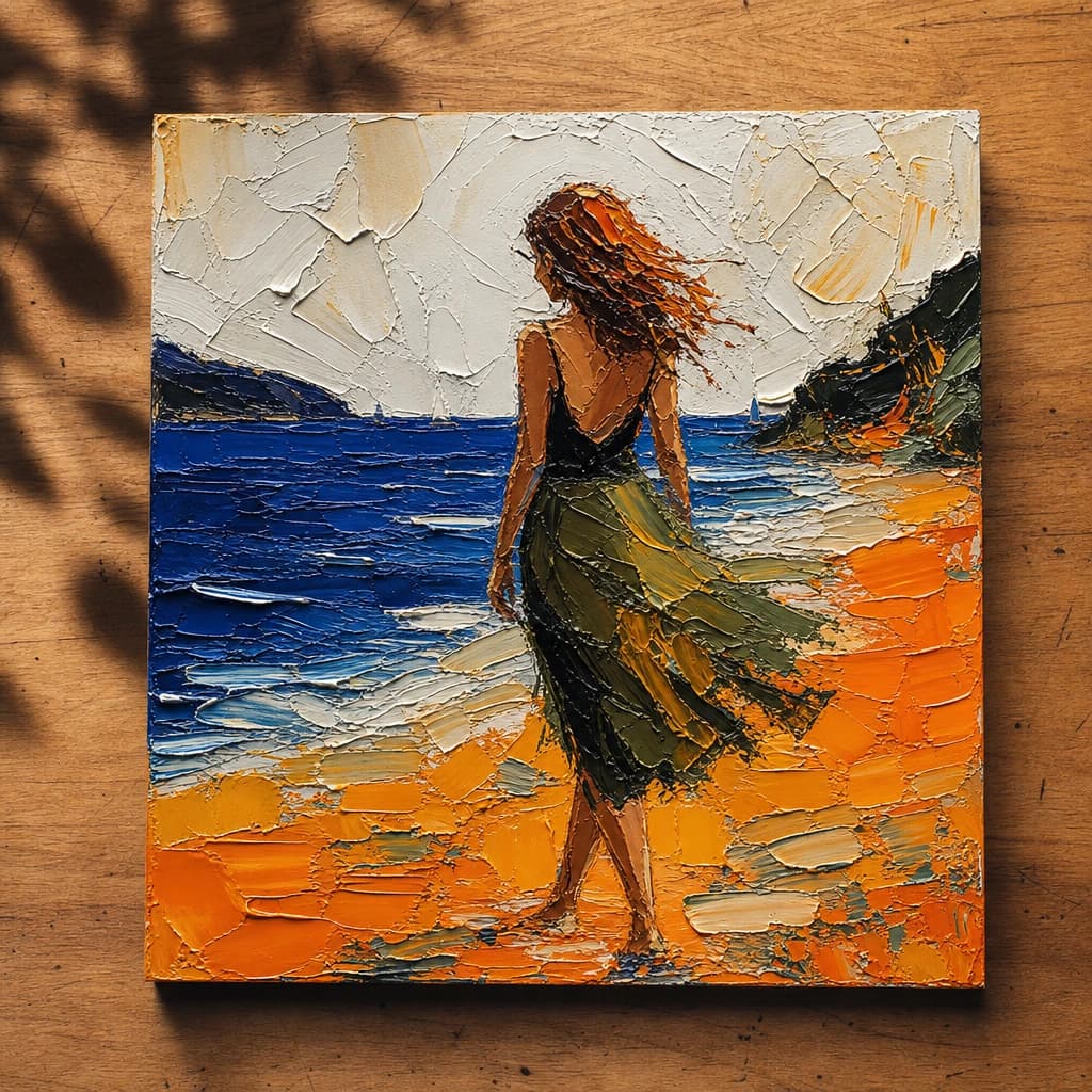 Palette knife painting example 4