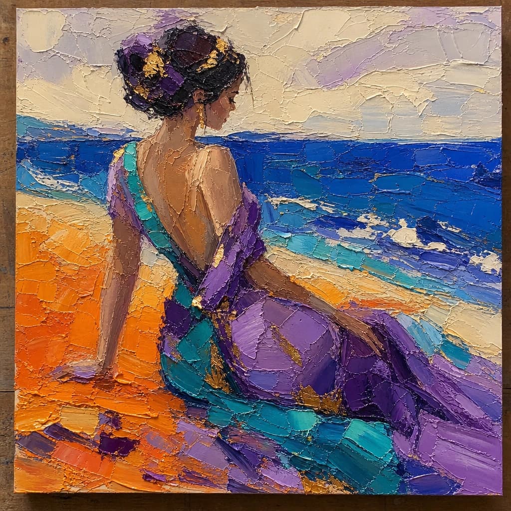 Palette knife painting example 6