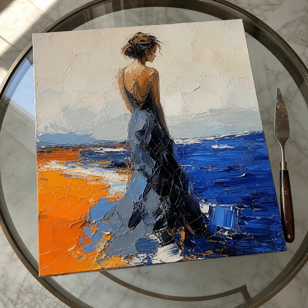 Palette knife painting example 7