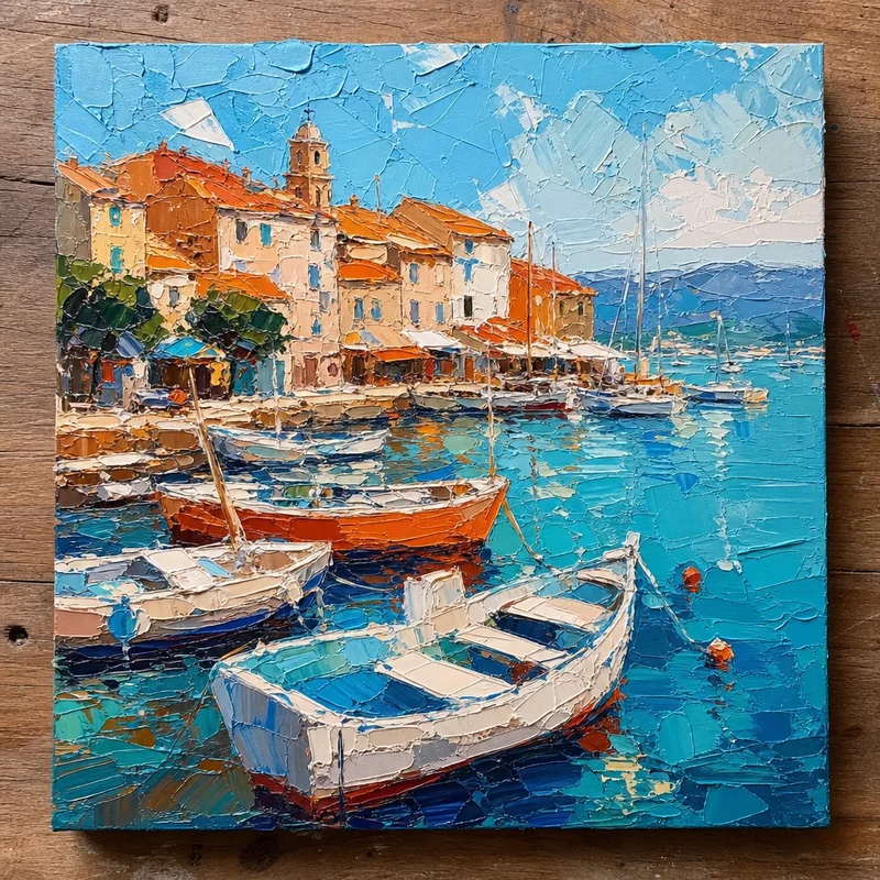 Palette knife painting example 5